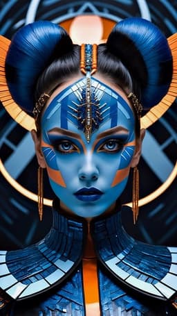 image of a lady in blue