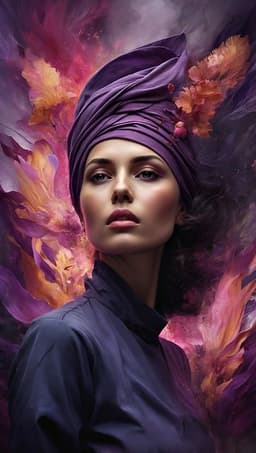 image of a lady in purple